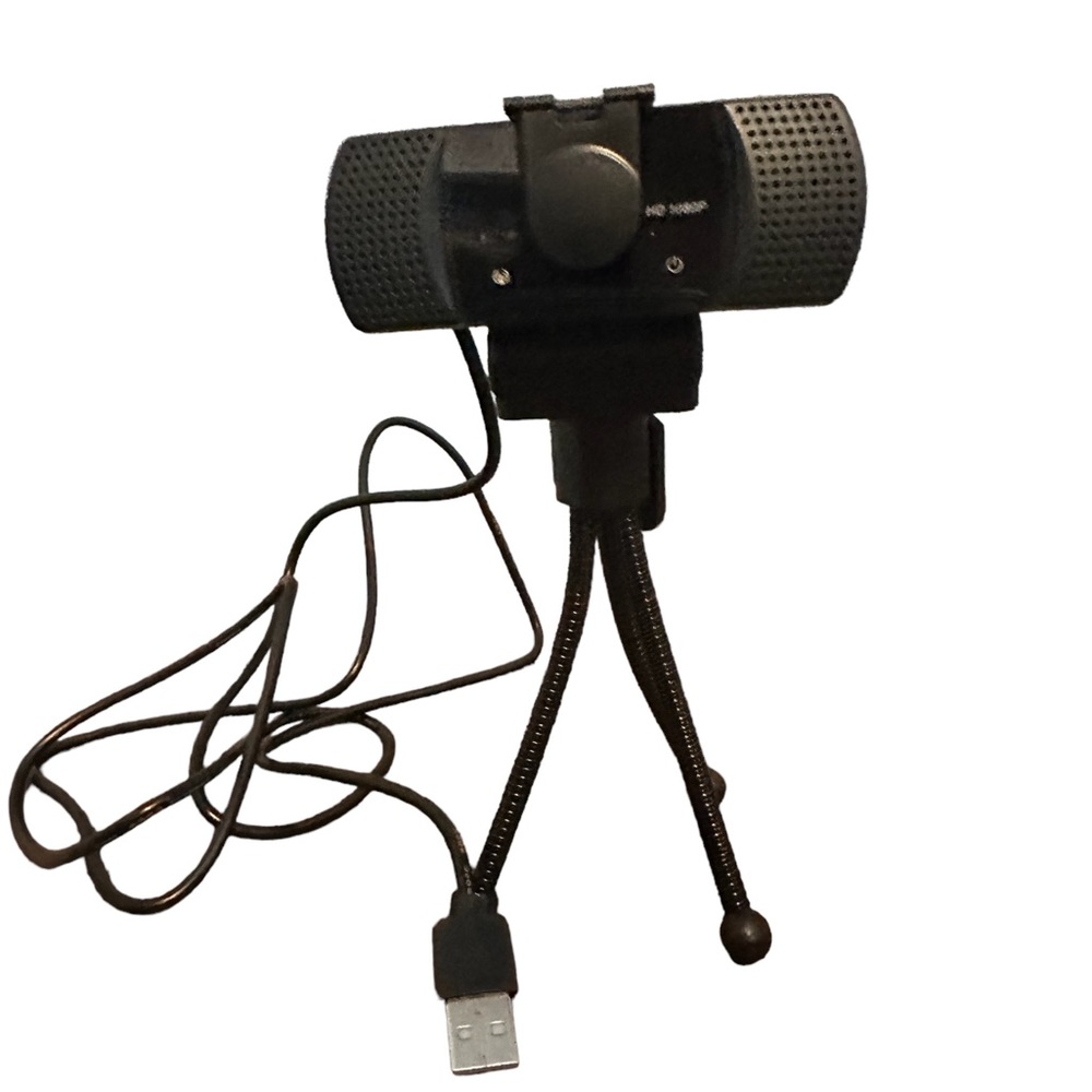 KOMKI Webcam Full 1080P HD with Privacy Cover & Tripod - Picture 3 of 3